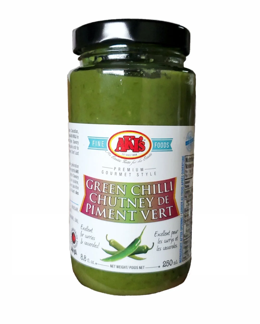 Aki's Aki's Green Chilli Chutney 250ml 250ml